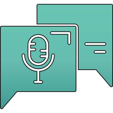 Basit vektör illüstrasyon ses mikrofonu