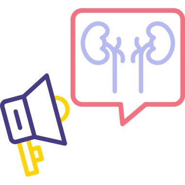 Megafon. Web simgesi vektör illüstrasyonu