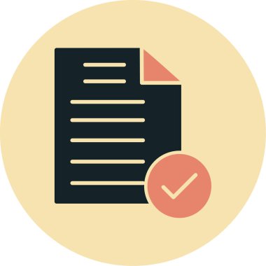 Belge. Web simgesi basit illüstrasyon