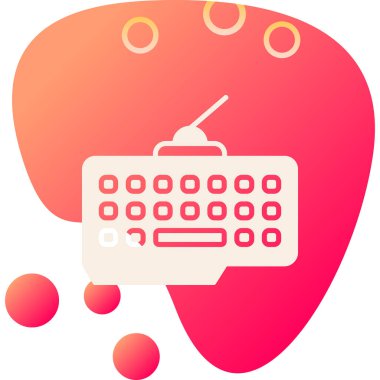 Klavye simgesi vektör illüstrasyonu