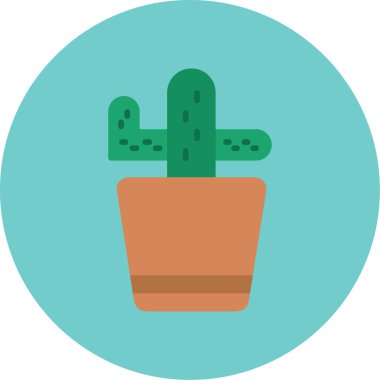 Kaktüs. Web simgesi basit illüstrasyon