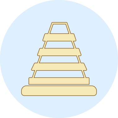 beyaz arkaplanda piramit vektör çizimi.