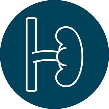 İnsan böbreği simgesi, çizgi biçimi