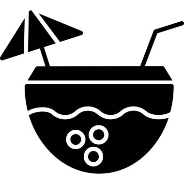 Sahil yaz tatili simgesi.