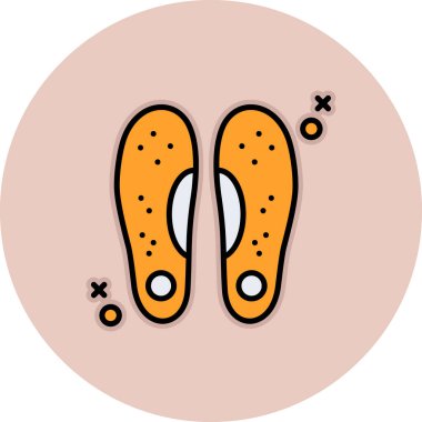 Bir çift beyaz ve turuncu rengin vektör çizimi