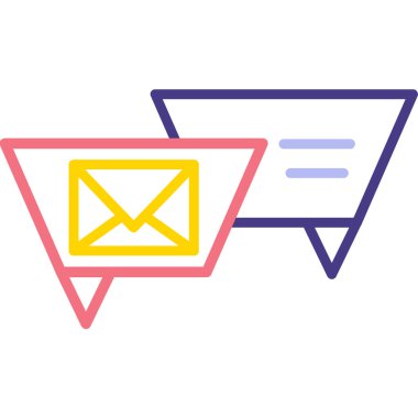 ileti ikonu vektör illüstrasyonu