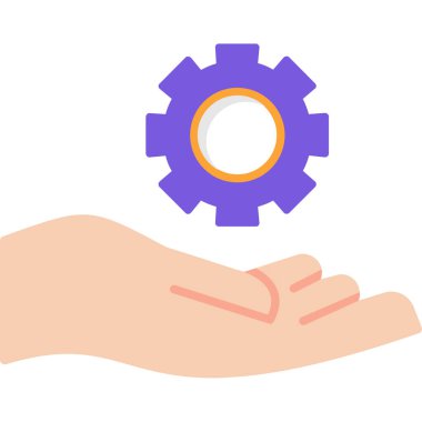 Eller dişli tekerlek simgesi