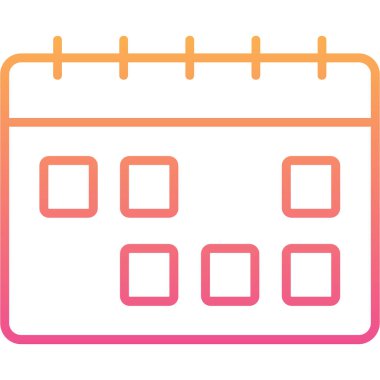 Takvim simgesi vektör illüstrasyonu