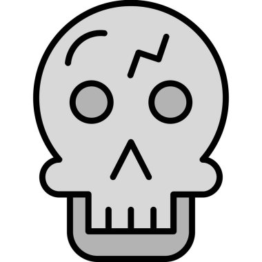 Kafatası. Web simgesi basit illüstrasyon