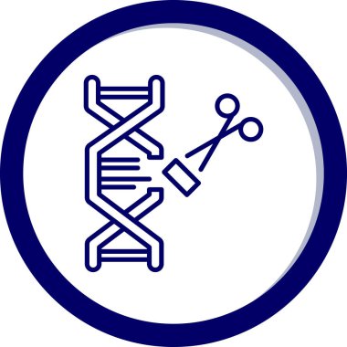 Genetik mühendisliği. Web simgesi basit illüstrasyon