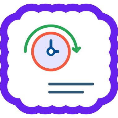 Saat web simgesi, basit vektör illüstrasyonu