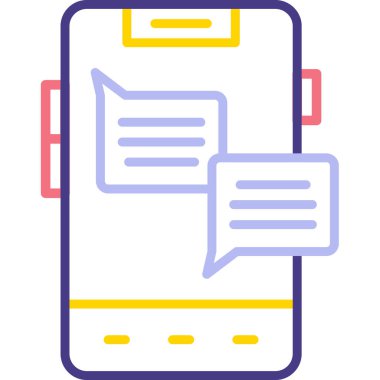 Sohbet mesajı vektör illüstrasyonu