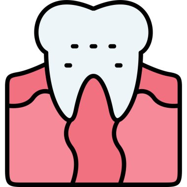 diş simgesi vektör illüstrasyonu