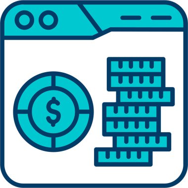 Dolar banknot ikonu. özet para fatura vektör rengi düz izole