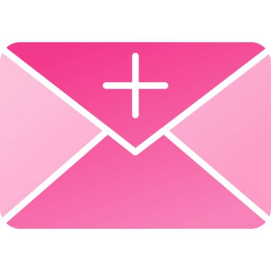 Pembe kurdeleli e-posta, vektör illüstrasyonu