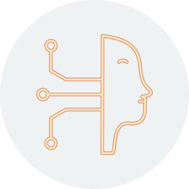 Yapay Zeka simgesinin vektör illüstrasyonu