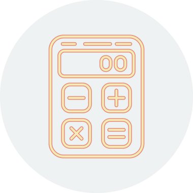 hesap makinesi vektör simgesi modern illüstrasyon