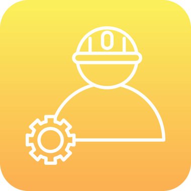 Mühendis simgesi dijital illüstrasyon