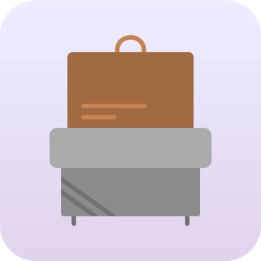 Bavul simgesi. Ağ için bagaj vektör simgelerinin basit çizimi