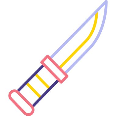 Kılıç. Web simgesi basit illüstrasyon