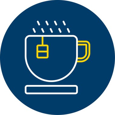 çay fincanı ikonu vektör çizimi tasarımı