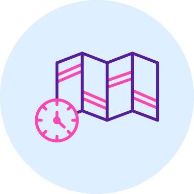 Modern saat simgesinin vektör illüstrasyonu