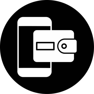 Çevrimiçi Cüzdan web simgesi, vektör illüstrasyonu