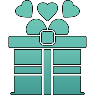 Hediye. Web simgesi basit illüstrasyon