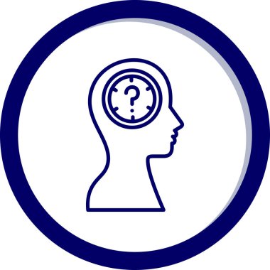 Kafasında soru işareti olan bir beyin