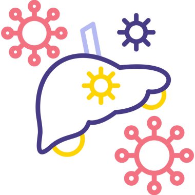 Karaciğer. Web simgesi basit illüstrasyon
