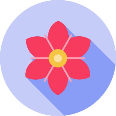 çiçek web simgesi basit illüstrasyon