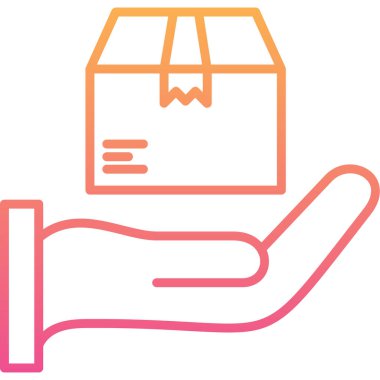 Bir çanta dolusu hediyeyle. Web simgesi basit illüstrasyon