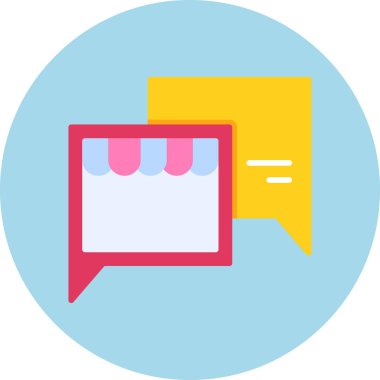 Sohbet mesajı vektör illüstrasyonu