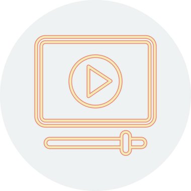 Video simgesinin vektör illüstrasyonu