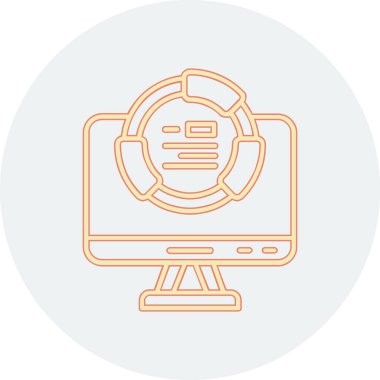 Bilgisayarın modern vektör simgesi