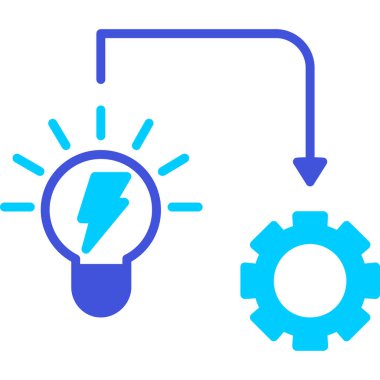 Ampul fikri ikonu. Web için basit fikir vektör simgeleri çizimi