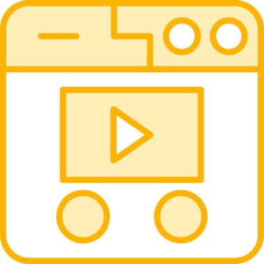 video simgesi vektör illüstrasyonu