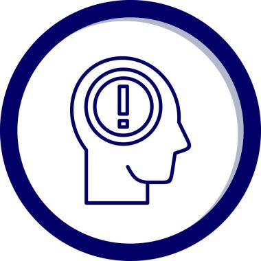 Dizayn için daire çerçevesinde beyin vektör simgesi