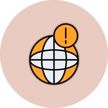 genel uyarı simgesi renk ana hatları vektörü