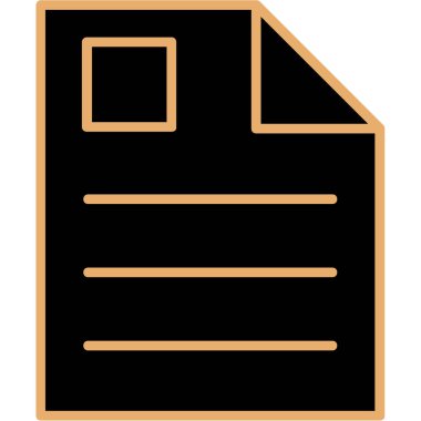 Belge. Web simgesi basit illüstrasyon