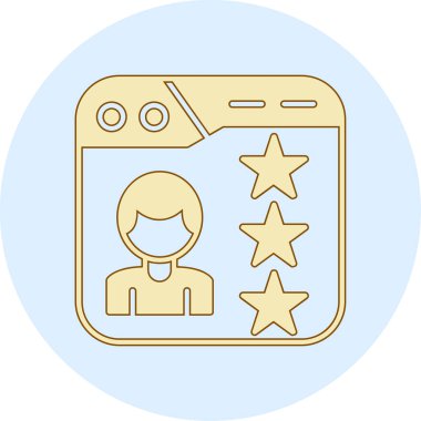 Bir yıldız simgesinin vektör illüstrasyonu