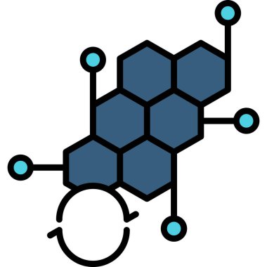 DNA molekülünün vektör simgesi, molekül