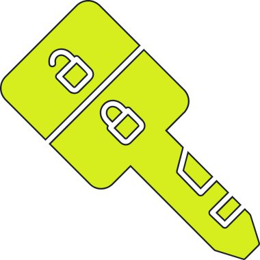 Anahtar simgesi vektör illüstrasyonu