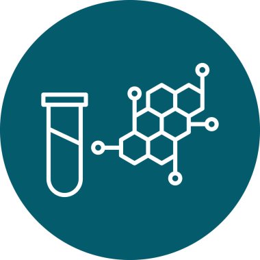 Kimya şişesi. Basit resimleme