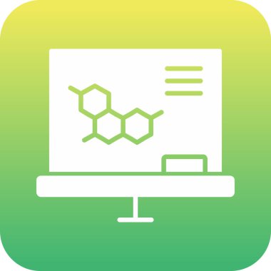 Yeşil arkaplanı olan bir tabletin vektör çizimi