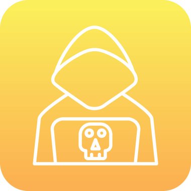 Cadılar Bayramı kafatası vektör çizgisi simgesi