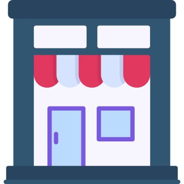 Bina. Web simgesi basit illüstrasyon