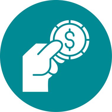 Bozuk para. Web simgesi basit illüstrasyon