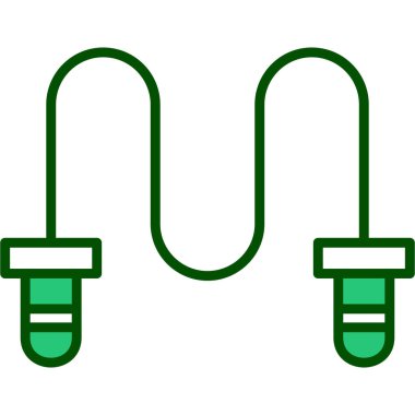 Elektrik kablosu simgesi. Basit resimleme