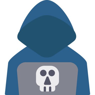 Kafatası. Web simgesi basit illüstrasyon